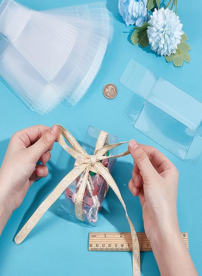 بينيكريت علب هدايا زفاف شفافة من بينيكريت، 40 قطعة، علب هدايا مستطيلة شفافة من مادة PVC مقاس 4×2×2 بوصة للحلوى والشوكولاتة، تغليف هدايا حفلات الزفاف - Image 3